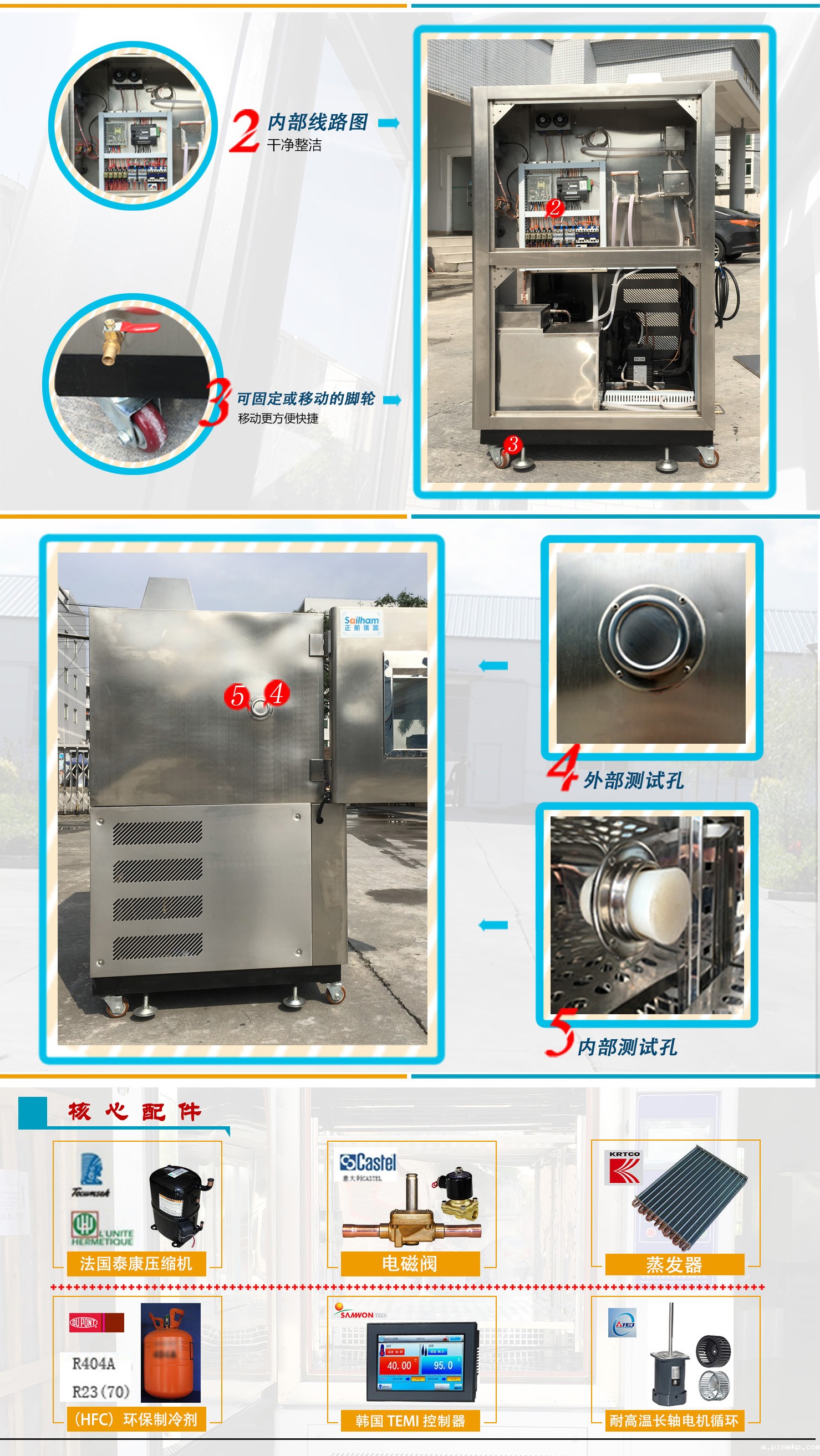 不锈钢高低温试验箱核心配件介绍